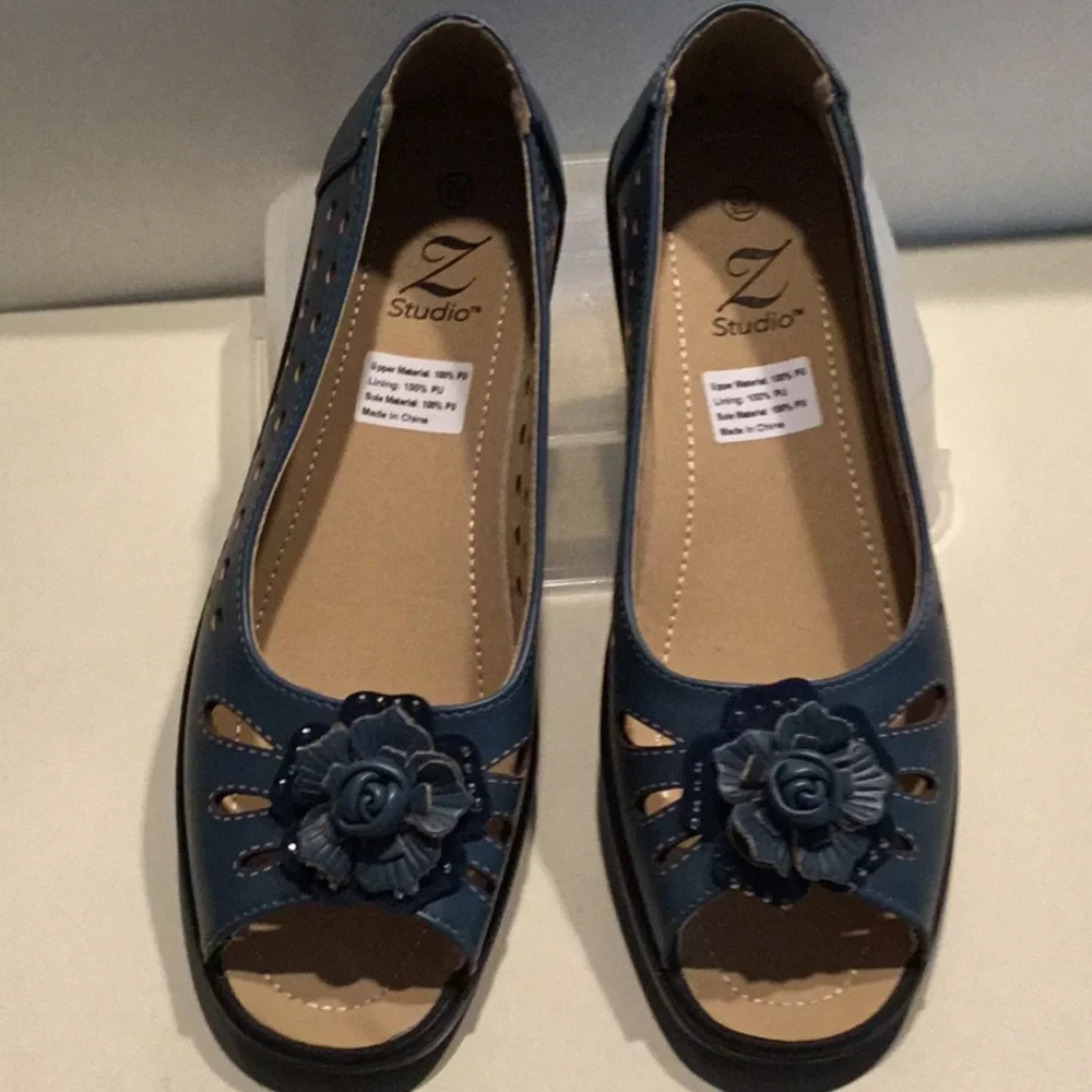 Dark teal slip-ons - Picture 2 of 8